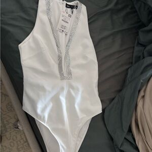 White Sleeveless Body Suit
